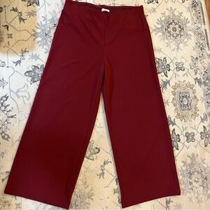 NWT Maroon Wide Leg Pull On Dress Pant Size Medium Loft